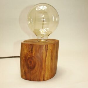 Edisonlampe aus Kirschbaumholz